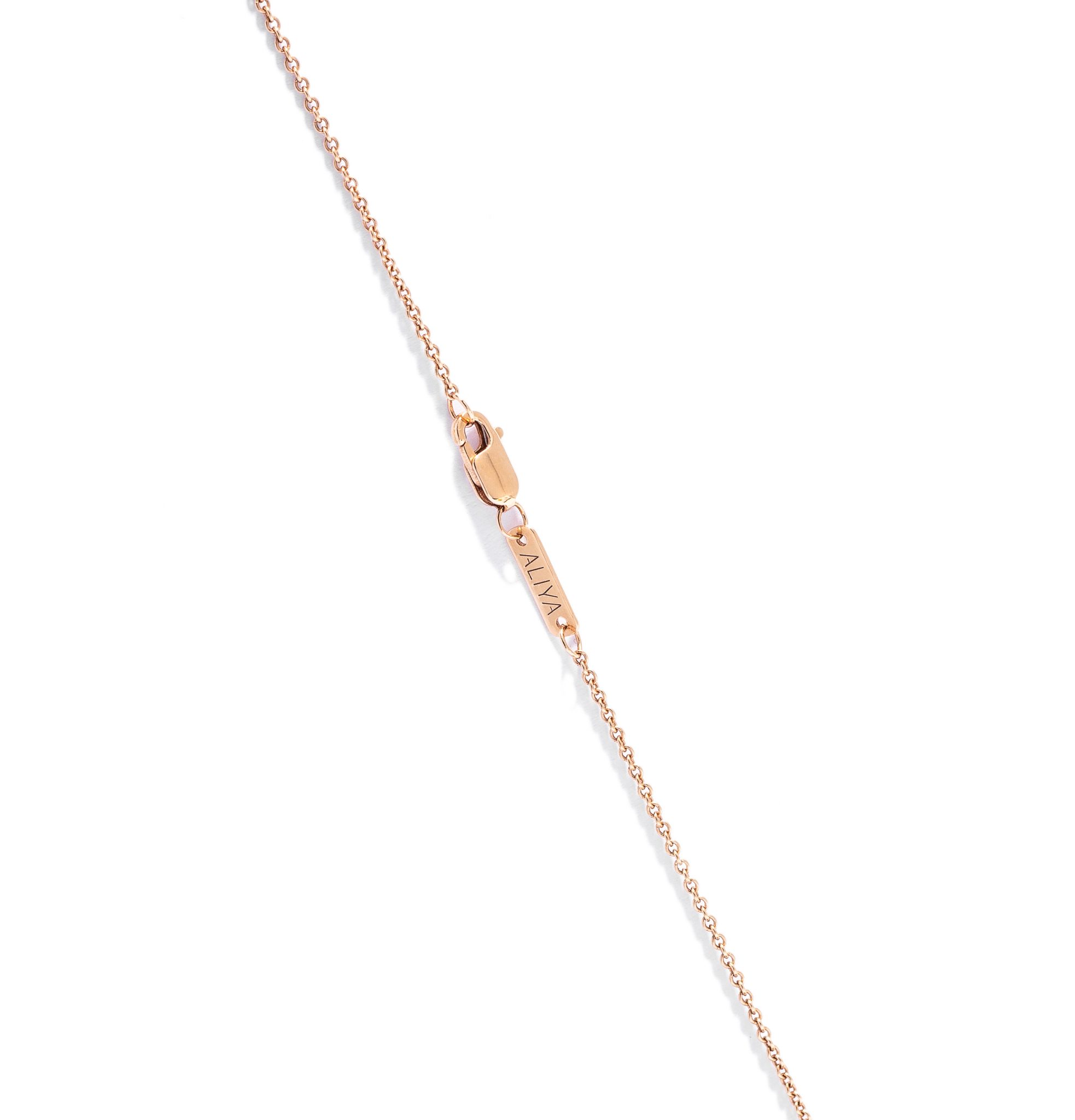 Engraved necklace surrounded with diamonds Engraved necklace surrounded with diamonds