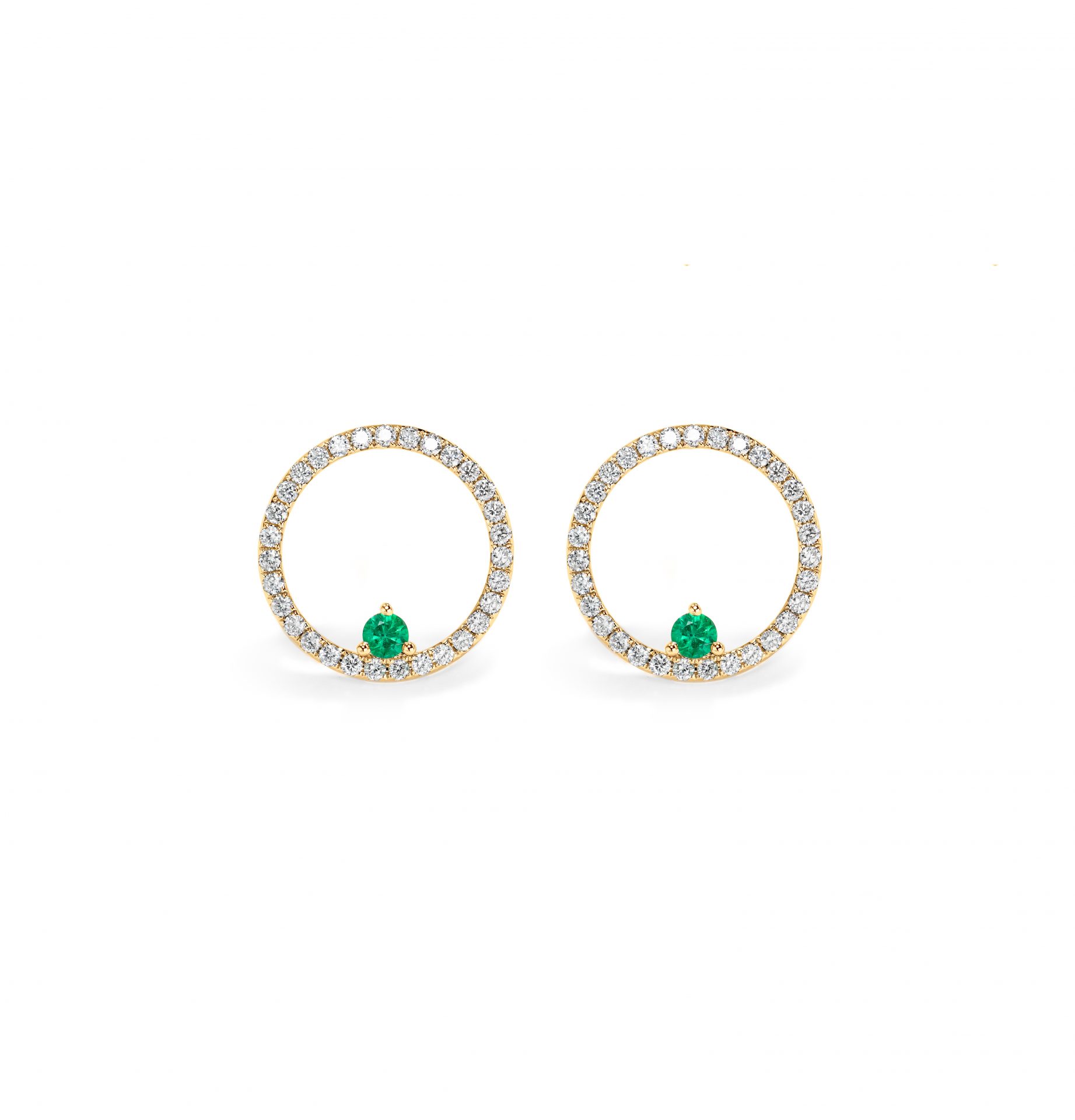 Emerald Diamond Hoop Earrings Emerald Diamond Hoop Earrings