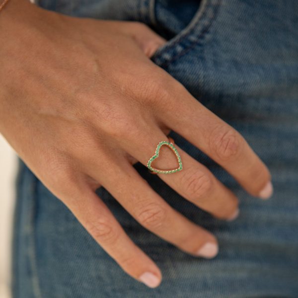 Emerald Heart Ring