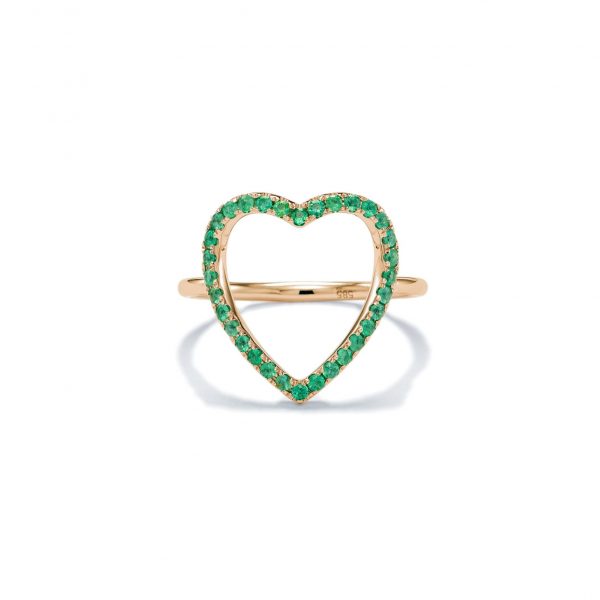 Emerald Heart Ring