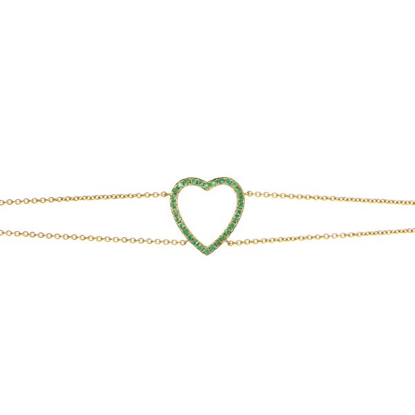 Emerald Heart Bracelet