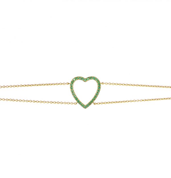 Emerald Heart Bracelet