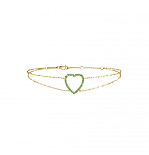 Emerald Heart Bracelet