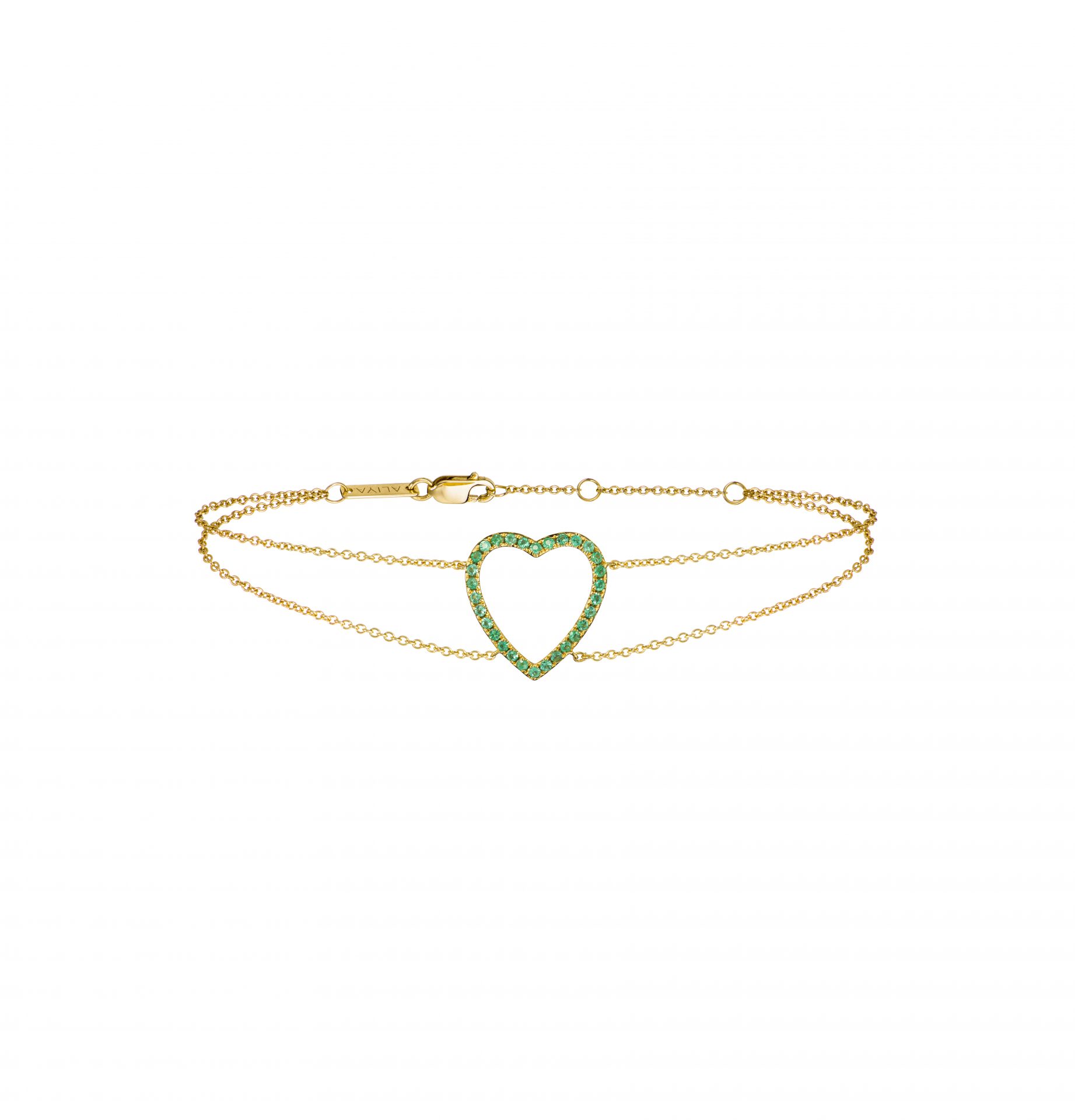 Emerald Heart Bracelet