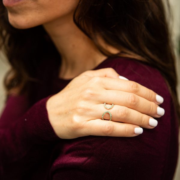 Emerald Moon Ring