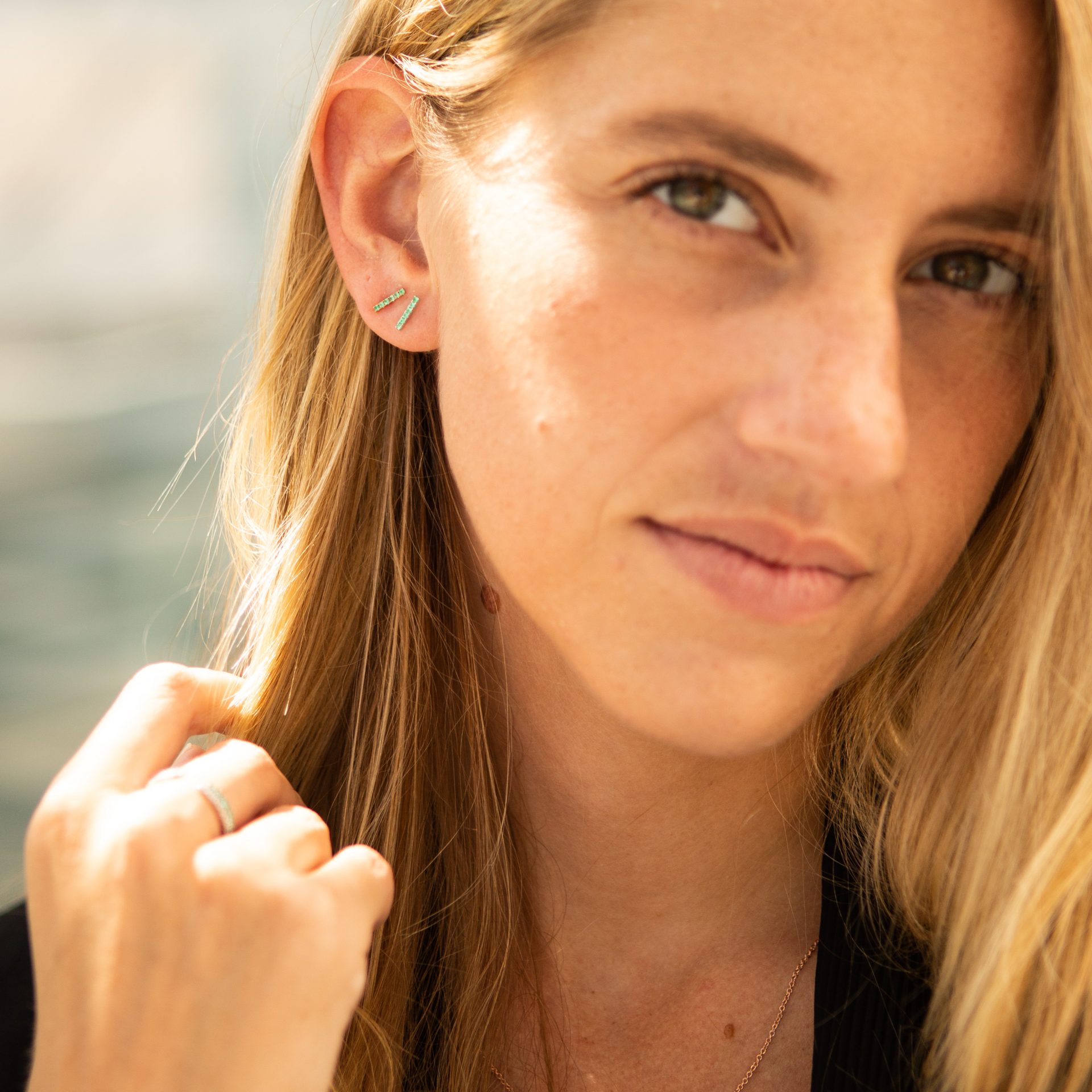 Emerald Baguette Studs Emerald Baguette Studs