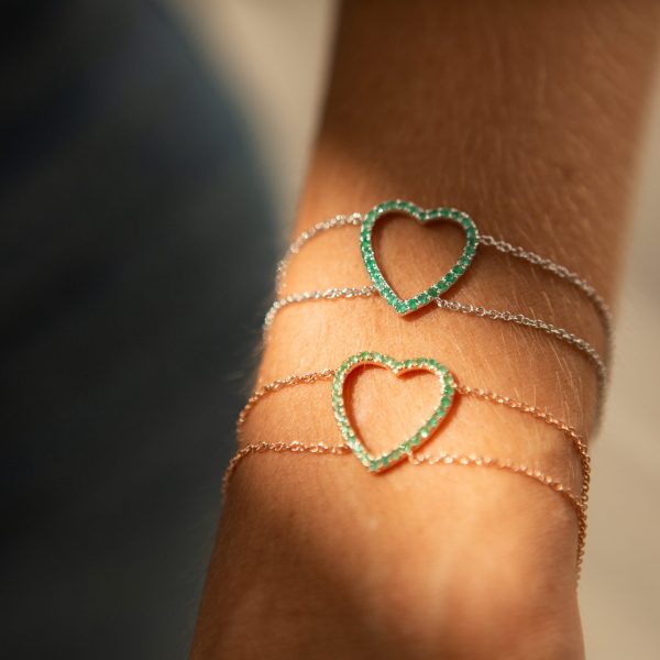 Emerald Heart Bracelet