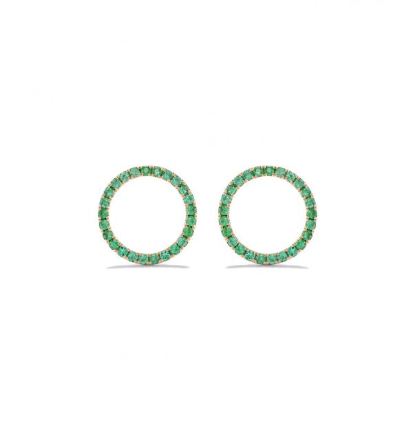 Emerald Circle Earrings