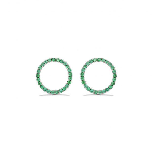 Emerald Circle Earrings