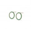 Emerald Circle Earrings