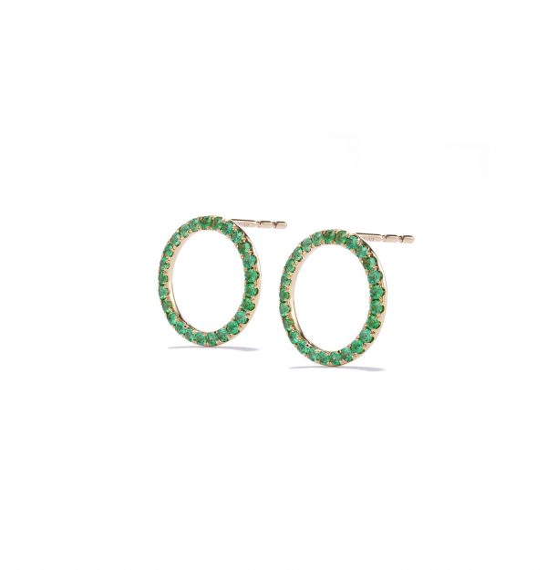 Emerald Circle Earrings