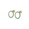 Emerald Circle Earrings