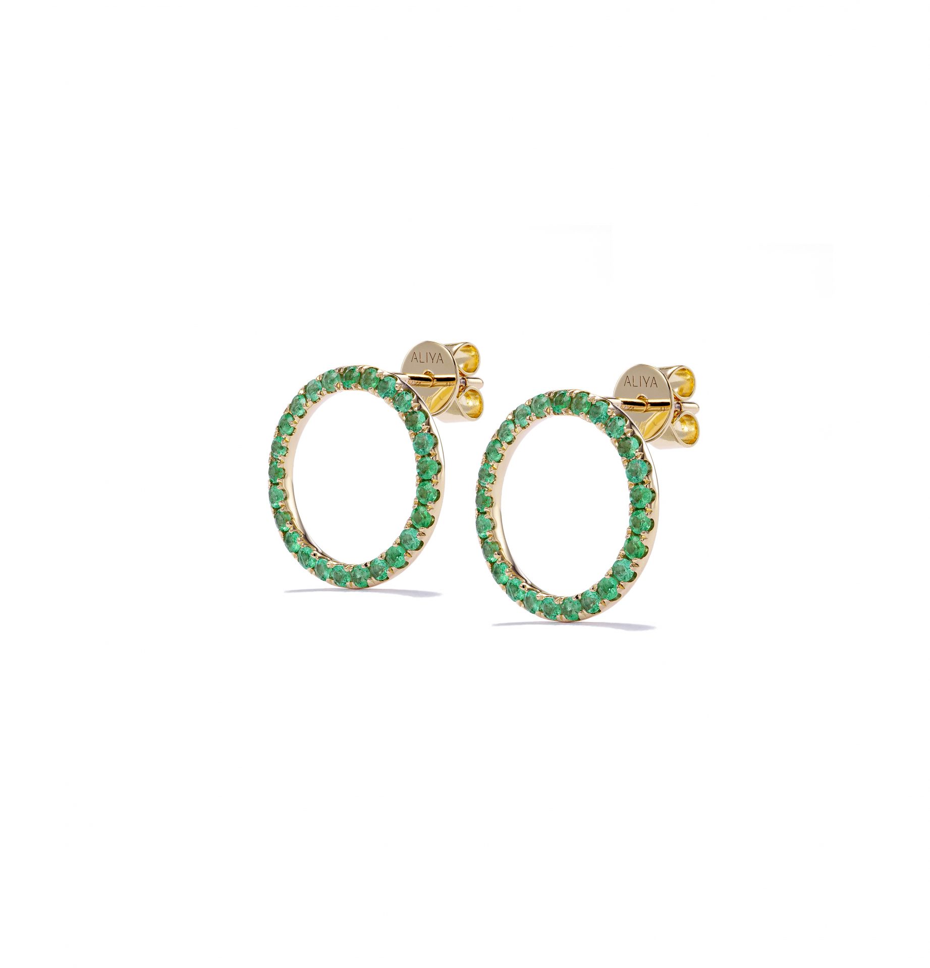 Emerald Circle Earrings Emerald Circle Earrings