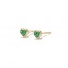 Emerald Heart Studs