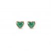 Emerald Heart Studs