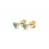 Emerald Heart Studs