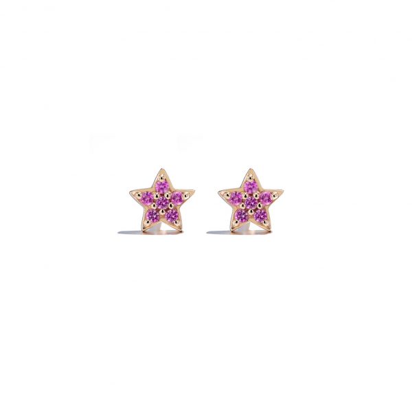 Pink Star Studs