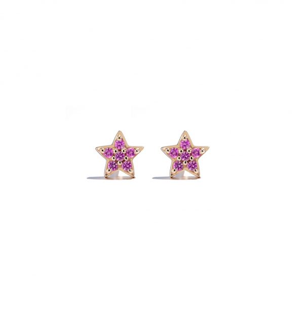 Pink Star Studs
