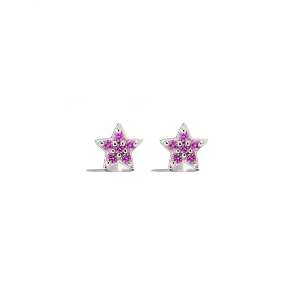 Pink Star Studs