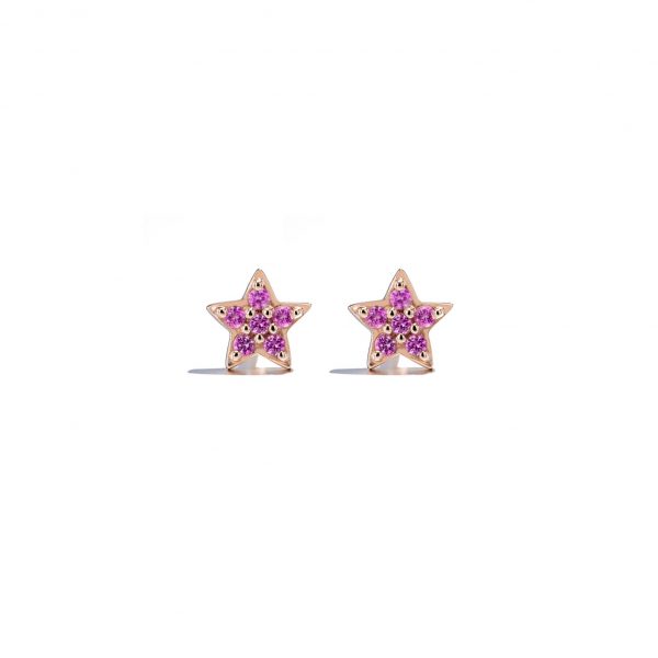 Pink Star Studs