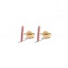 Pink Baguette Studs