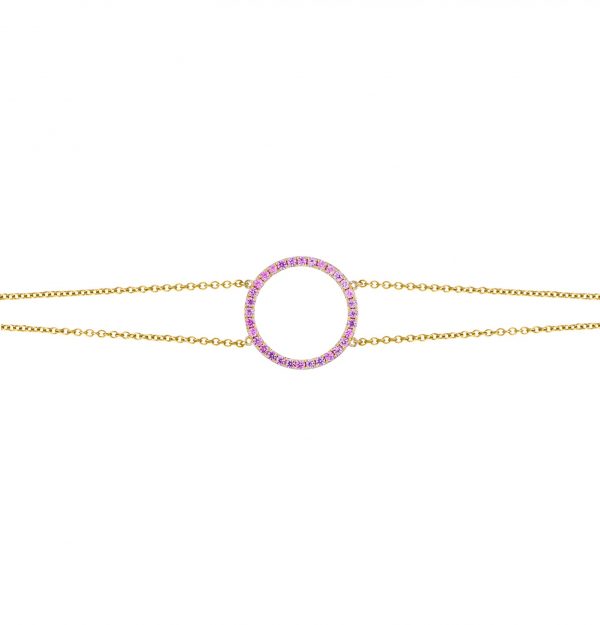 Pink Circle Bracelet