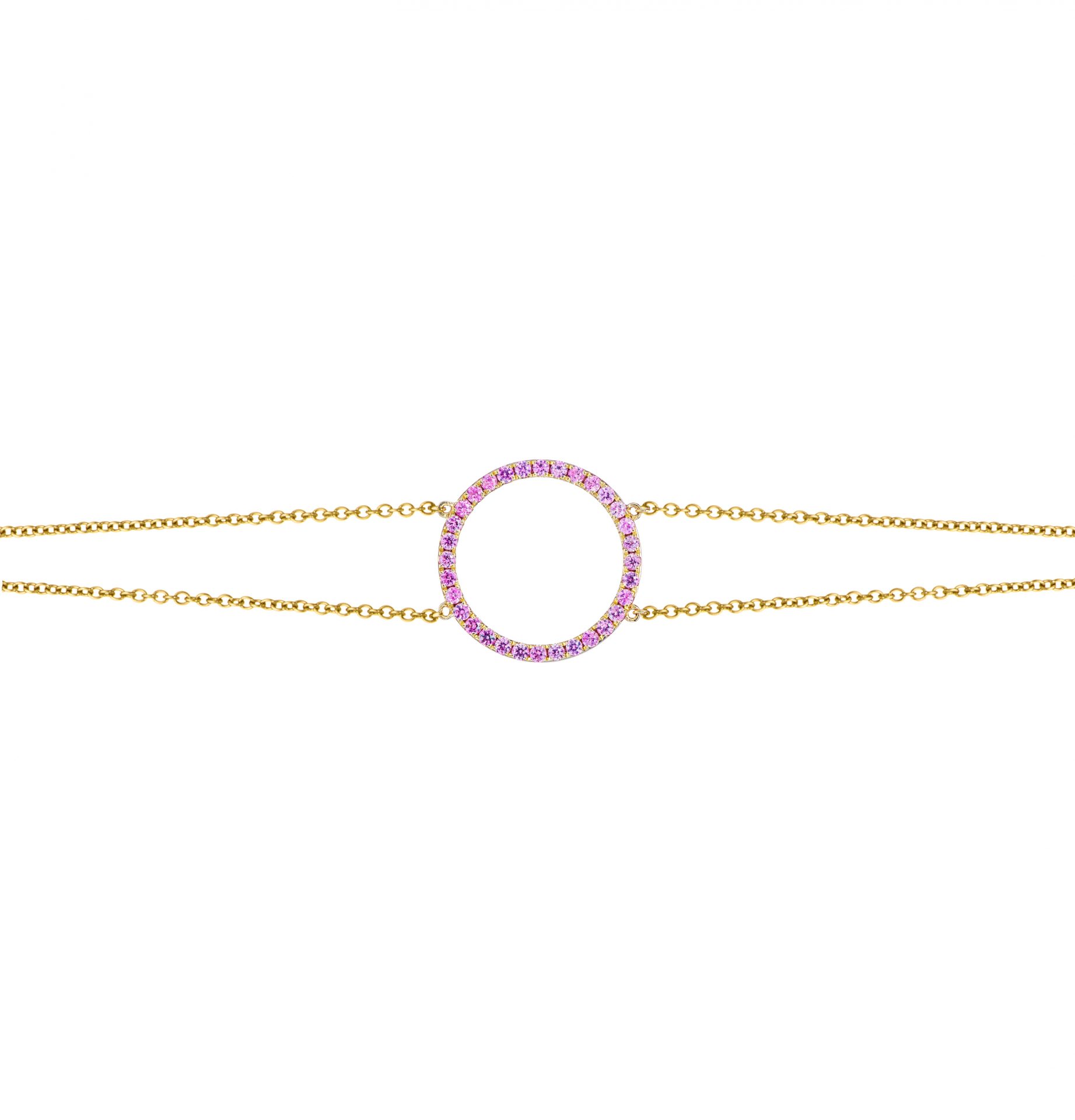 Pink Circle Bracelet