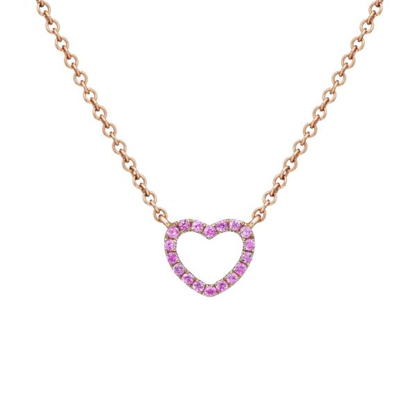 Mini Pink Heart Necklace