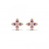 Pink Clover Studs