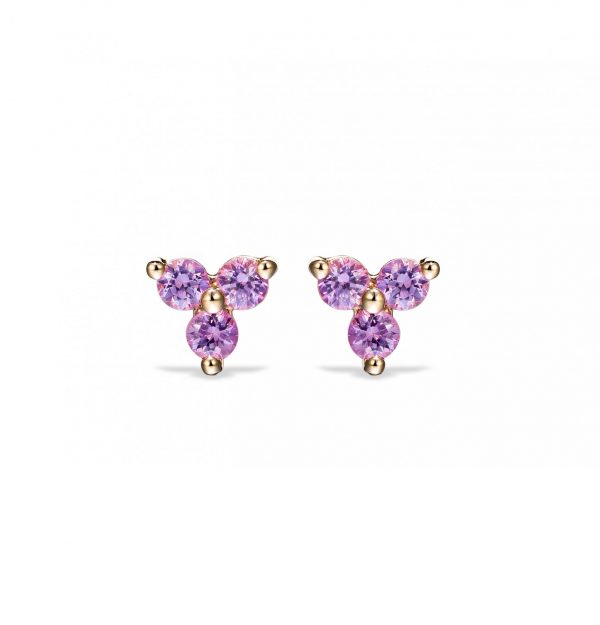 Pink Trio Studs